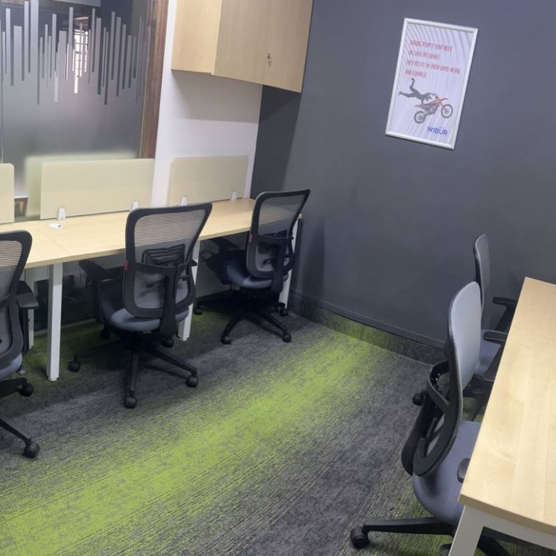 Open workspace layout at Wibur coworking Chennai